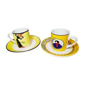 Jane Avril and The Ambasssadeurs espresso Demitasse‎ cup and saucer set